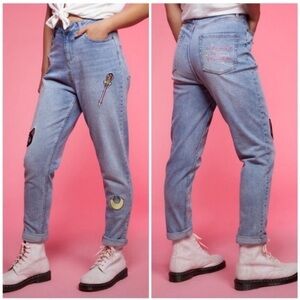 Sailor Moon Light Blue Jeans with Patches